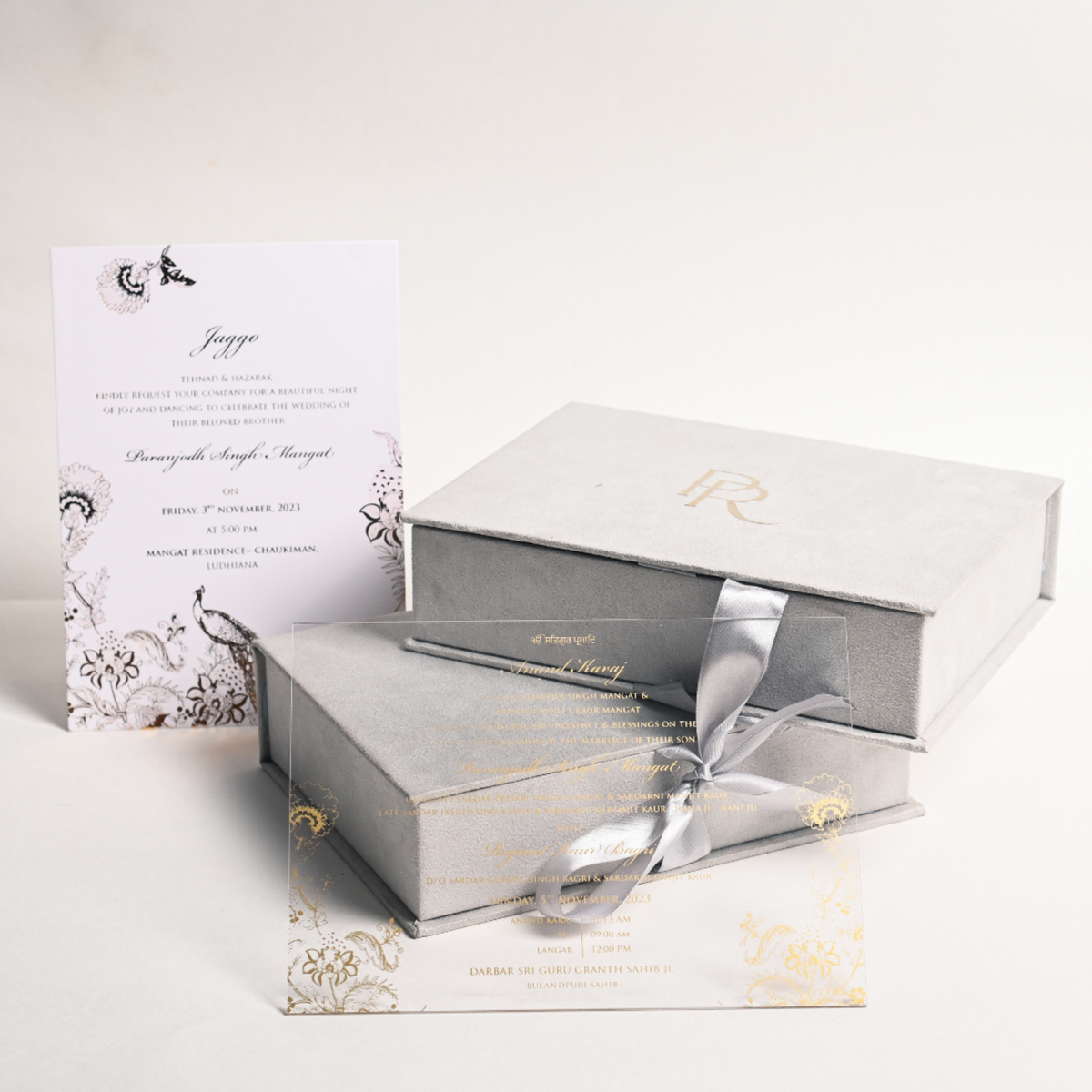 Box Invite White Mirage