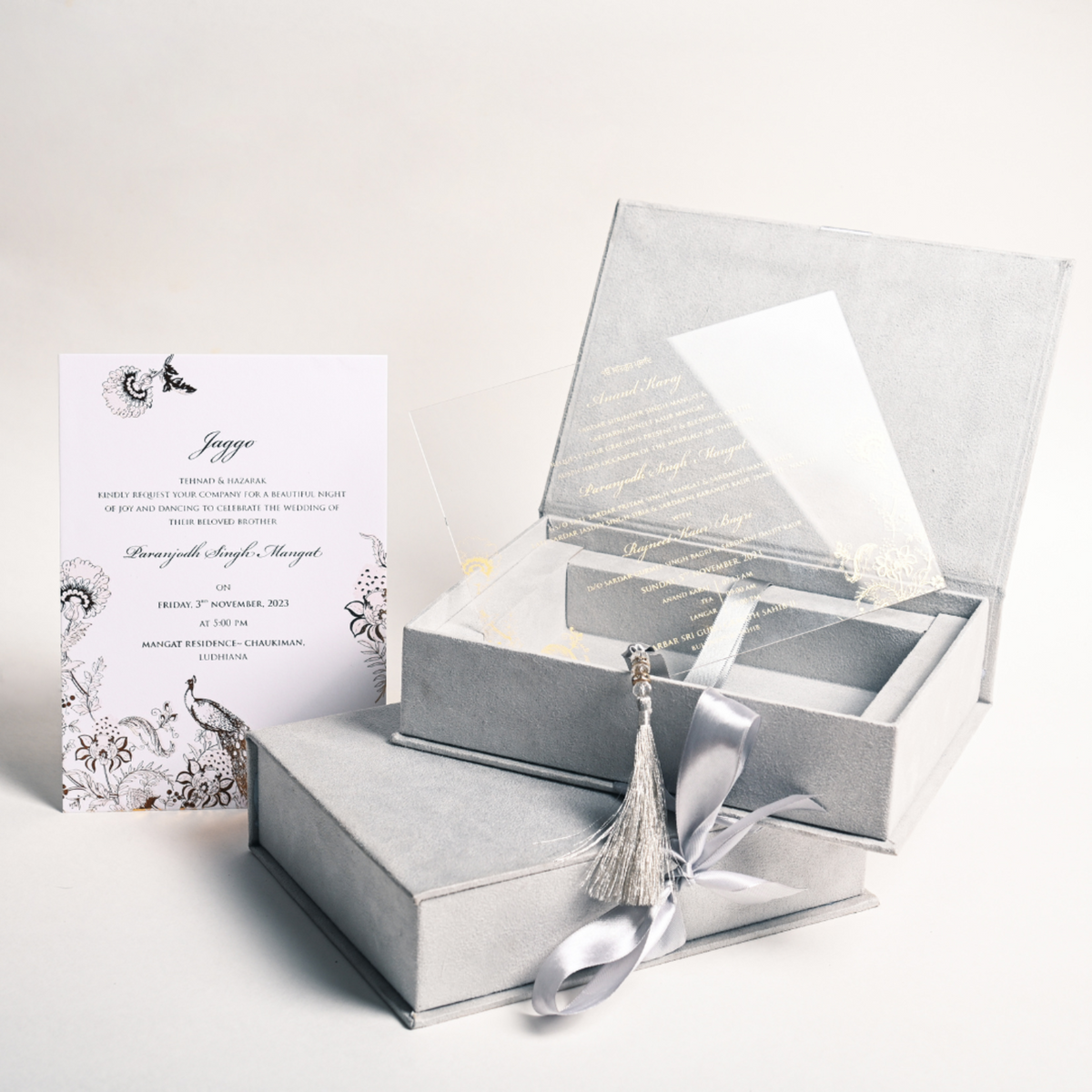 Box Invite White Mirage
