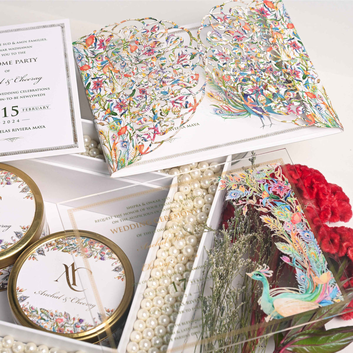 Box Invite White Mirage