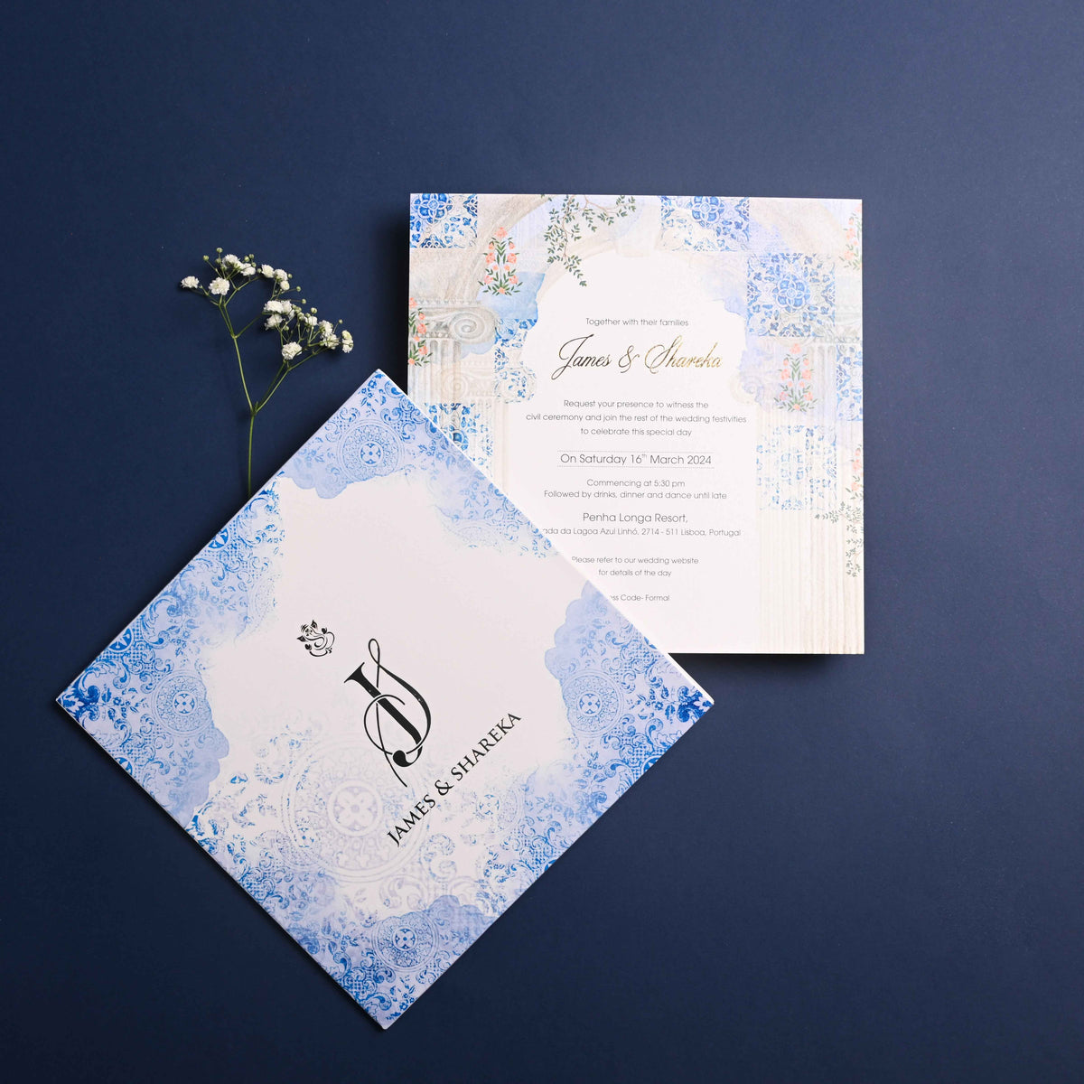 Wedding Stationary White Mirage