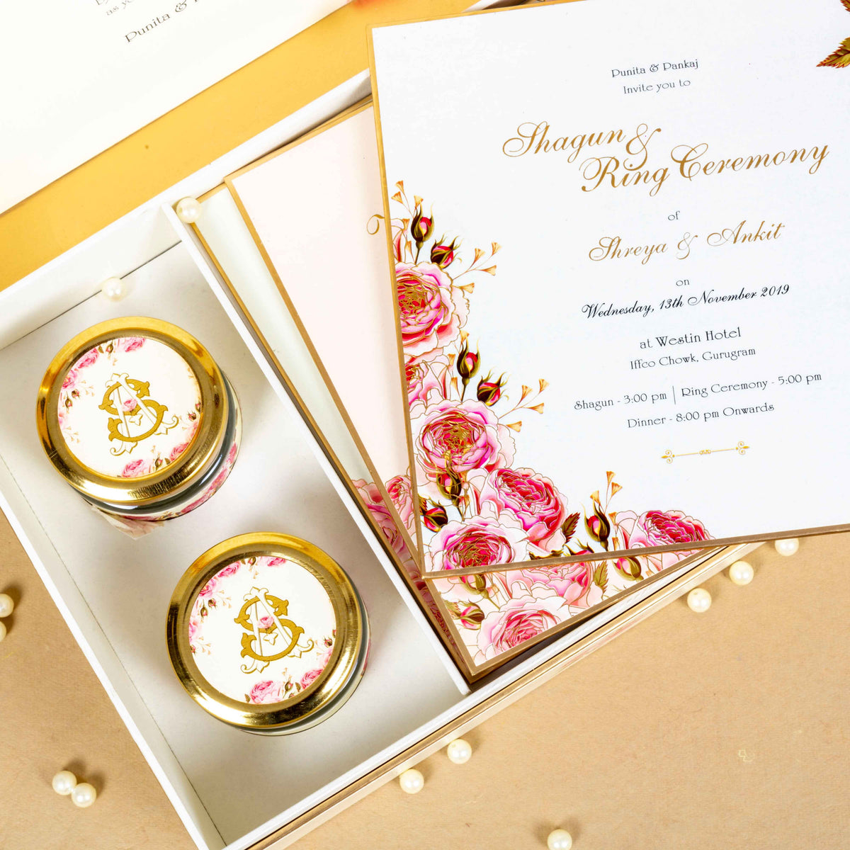 Box Invite White Mirage