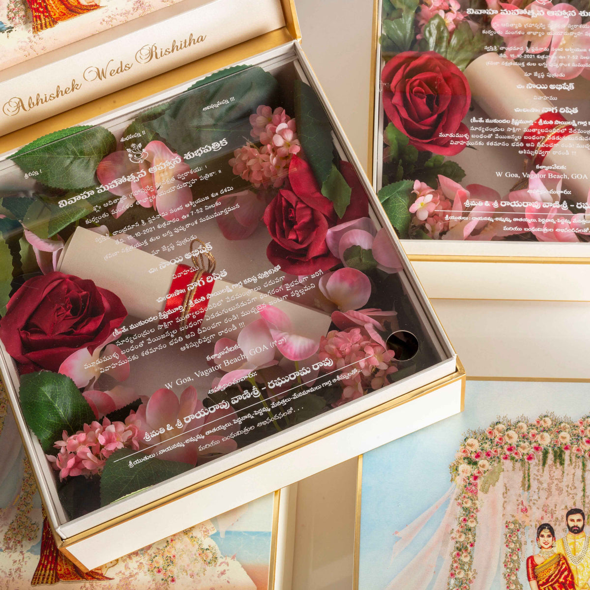 Box Invite White Mirage