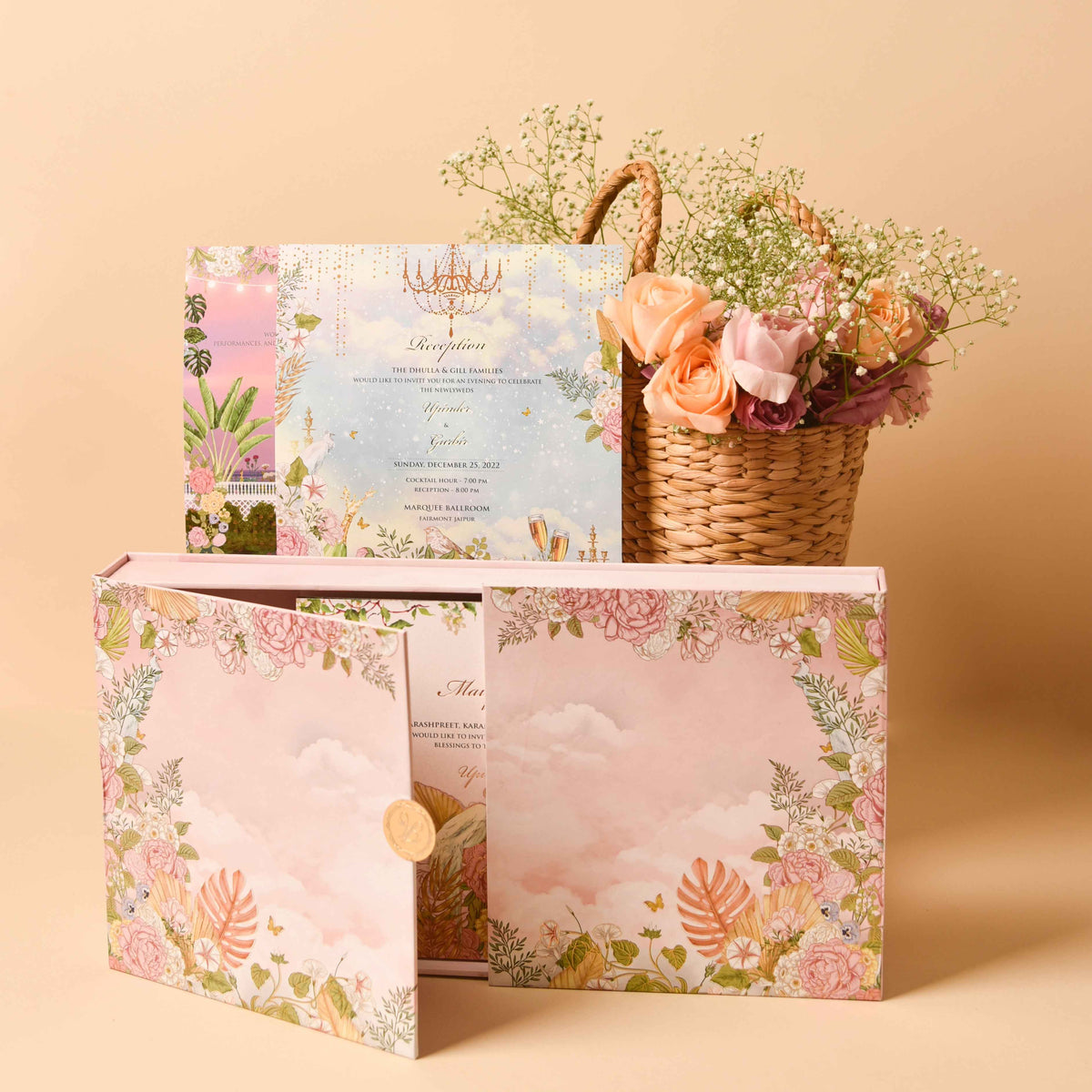 Box Invite White Mirage